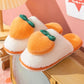 Peach Heart Slippers Fluffy Cushion Slides Cute Womens Comfortable Smile