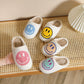 Smiley Face Slippers Fluffy Cushion Slides Cute Kids Comfortable Smile
