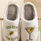 Dirty Martini Slippers Extra Dirty  | Cozy Comfy Fluffy Slippers Bachelorette Party Bridal Shower Girl Mom Daughter Gift